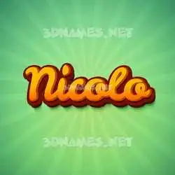 nicolo in Green Rays style - 3D name wallpaper