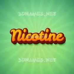 nicotine in Green Rays style - 3D name wallpaper