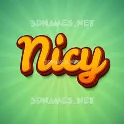 nicy in Green Rays style - 3D name wallpaper
