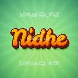 nidhe in Green Rays style - 3D name wallpaper