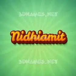 nidhiamit in Green Rays style - 3D name wallpaper