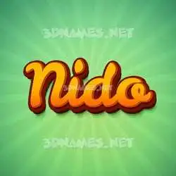 nido in Green Rays style - 3D name wallpaper