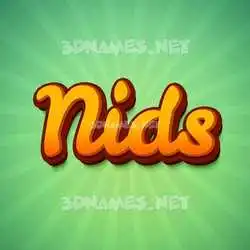 nids in Green Rays style - 3D name wallpaper