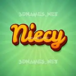 niecy in Green Rays style - 3D name wallpaper