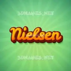 nielsen in Green Rays style - 3D name wallpaper