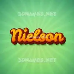 nielson in Green Rays style - 3D name wallpaper