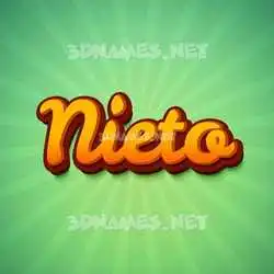 nieto in Green Rays style - 3D name wallpaper