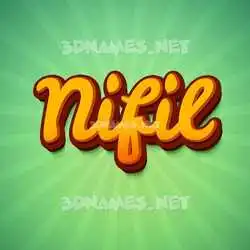 nifil in Green Rays style - 3D name wallpaper