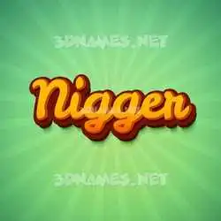 nigger in Green Rays style - 3D name wallpaper
