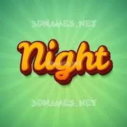night in Green Rays style - 3D name wallpaper