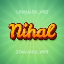 nihal in Green Rays style - 3D name wallpaper