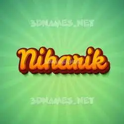 niharik in Green Rays style - 3D name wallpaper