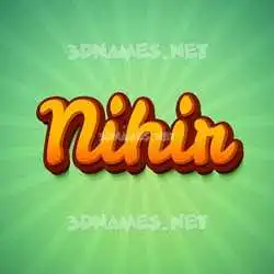nihir in Green Rays style - 3D name wallpaper