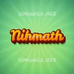 nihmath in Green Rays style - 3D name wallpaper