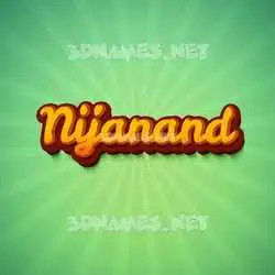 nijanand in Green Rays style - 3D name wallpaper