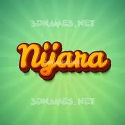 nijara in Green Rays style - 3D name wallpaper