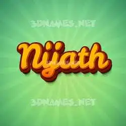 nijath in Green Rays style - 3D name wallpaper