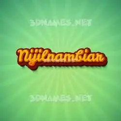 nijilnambiar in Green Rays style - 3D name wallpaper