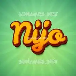 nijo in Green Rays style - 3D name wallpaper