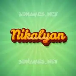 nikalyan in Green Rays style - 3D name wallpaper
