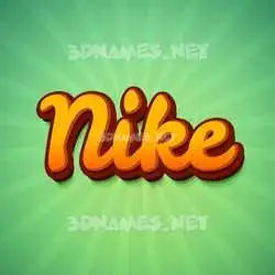 nike in Green Rays style - 3D name wallpaper