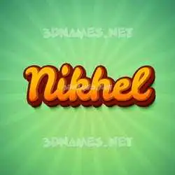 nikhel in Green Rays style - 3D name wallpaper