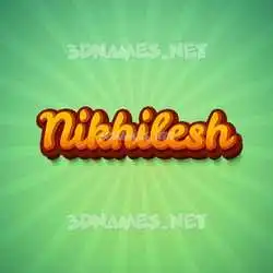 nikhilesh in Green Rays style - 3D name wallpaper