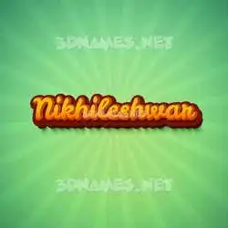 nikhileshwar in Green Rays style - 3D name wallpaper