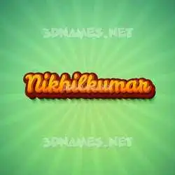 nikhilkumar in Green Rays style - 3D name wallpaper