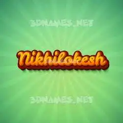 nikhilokesh in Green Rays style - 3D name wallpaper