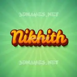 nikhith in Green Rays style - 3D name wallpaper