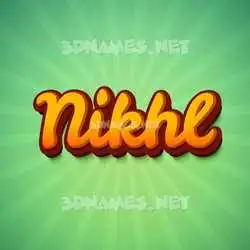 nikhl in Green Rays style - 3D name wallpaper