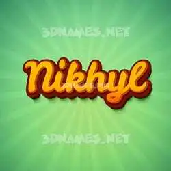 nikhyl in Green Rays style - 3D name wallpaper