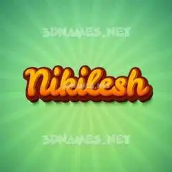 nikilesh in Green Rays style - 3D name wallpaper