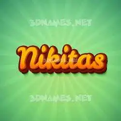 nikitas in Green Rays style - 3D name wallpaper