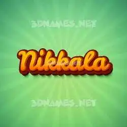 nikkala in Green Rays style - 3D name wallpaper