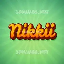 nikkii in Green Rays style - 3D name wallpaper