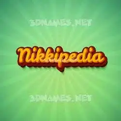 nikkipedia in Green Rays style - 3D name wallpaper