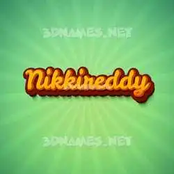 nikkireddy in Green Rays style - 3D name wallpaper
