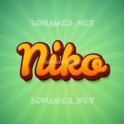 niko in Green Rays style - 3D name wallpaper