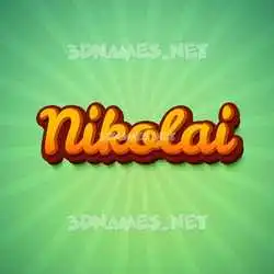nikolai in Green Rays style - 3D name wallpaper