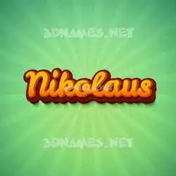 nikolaus in Green Rays style - 3D name wallpaper