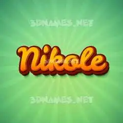 nikole in Green Rays style - 3D name wallpaper