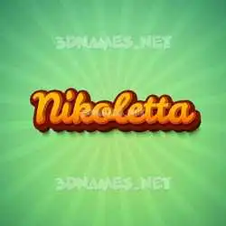nikoletta in Green Rays style - 3D name wallpaper