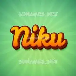 niku in Green Rays style - 3D name wallpaper