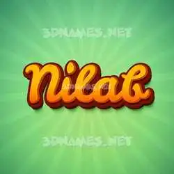 nilab in Green Rays style - 3D name wallpaper