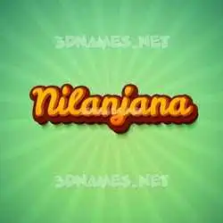 nilanjana in Green Rays style - 3D name wallpaper