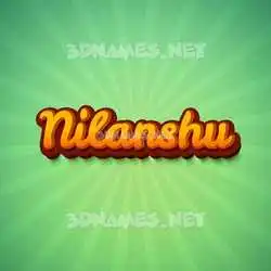 nilanshu in Green Rays style - 3D name wallpaper