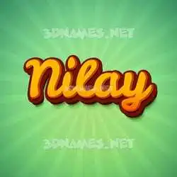 nilay in Green Rays style - 3D name wallpaper