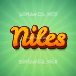 niles in Green Rays style - 3D name wallpaper